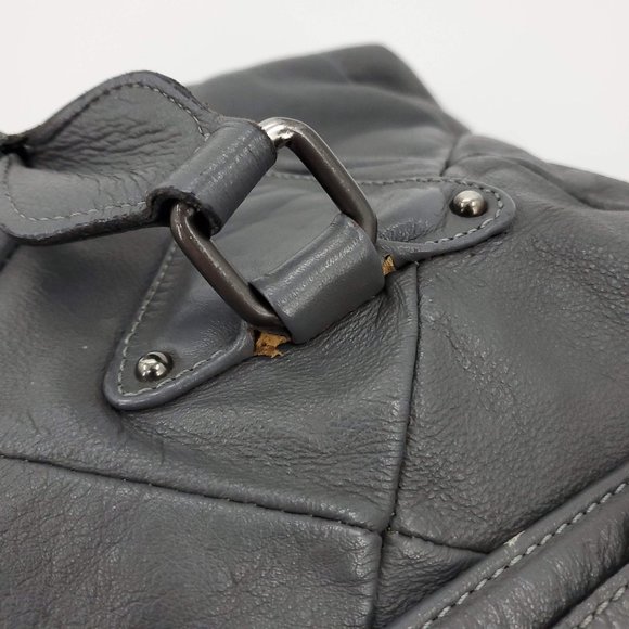 Toscani Bags Toscani Gray Italian Leather Shoulder Tote Bag Poshmark